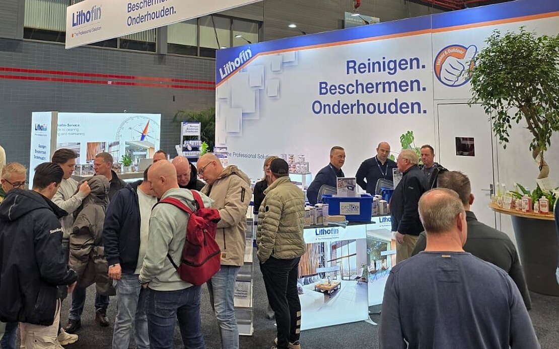 Lithofin Messestand Bouwbeurs