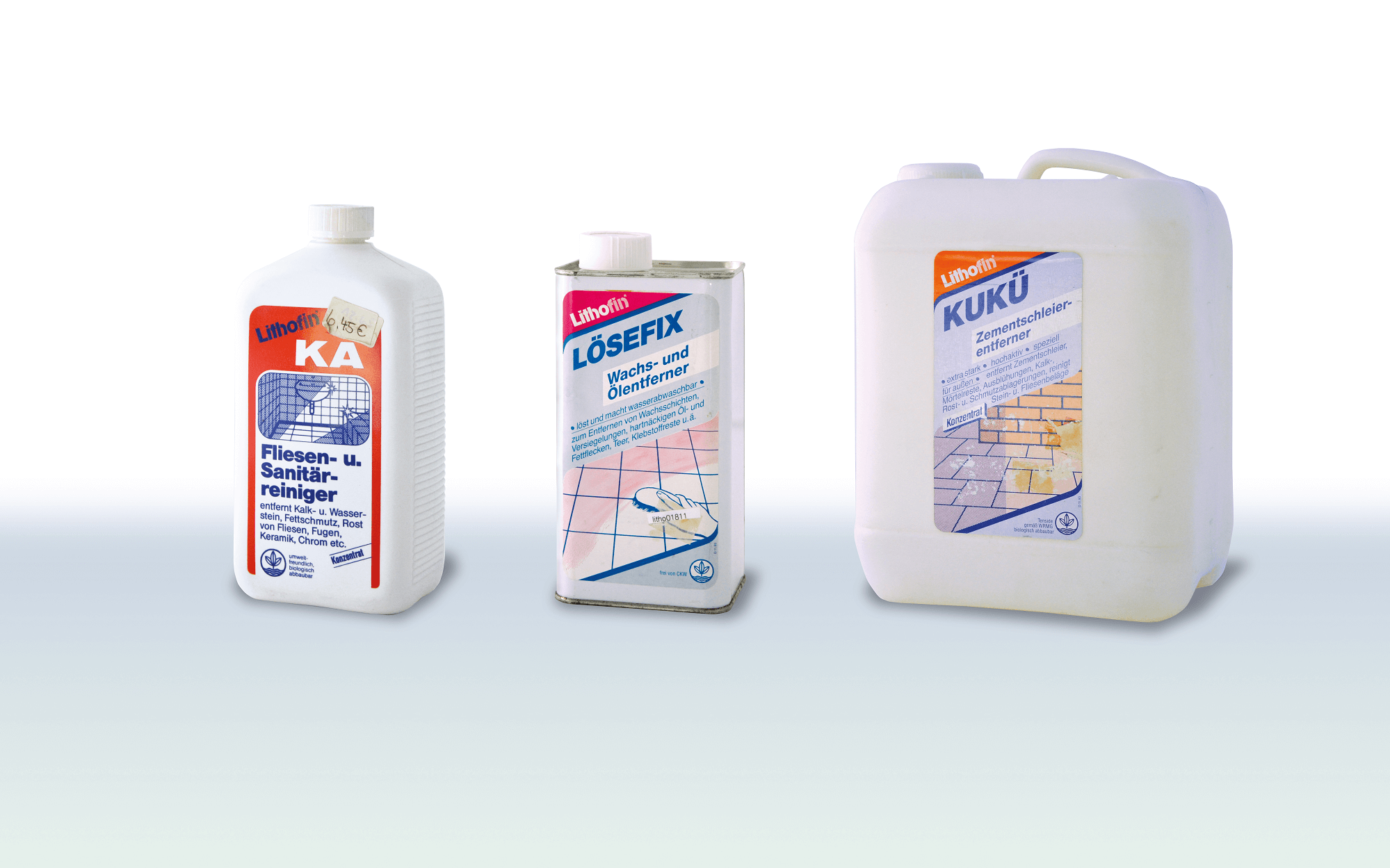 Lithofin Produkte Farbliche Unterscheidung