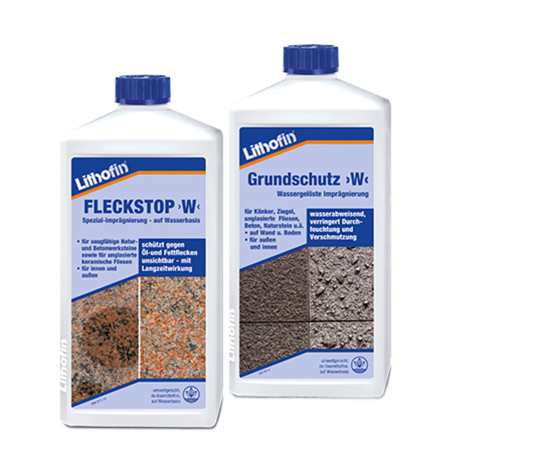 Lithofin KF Grundschutz und Fleckstop Flaschen