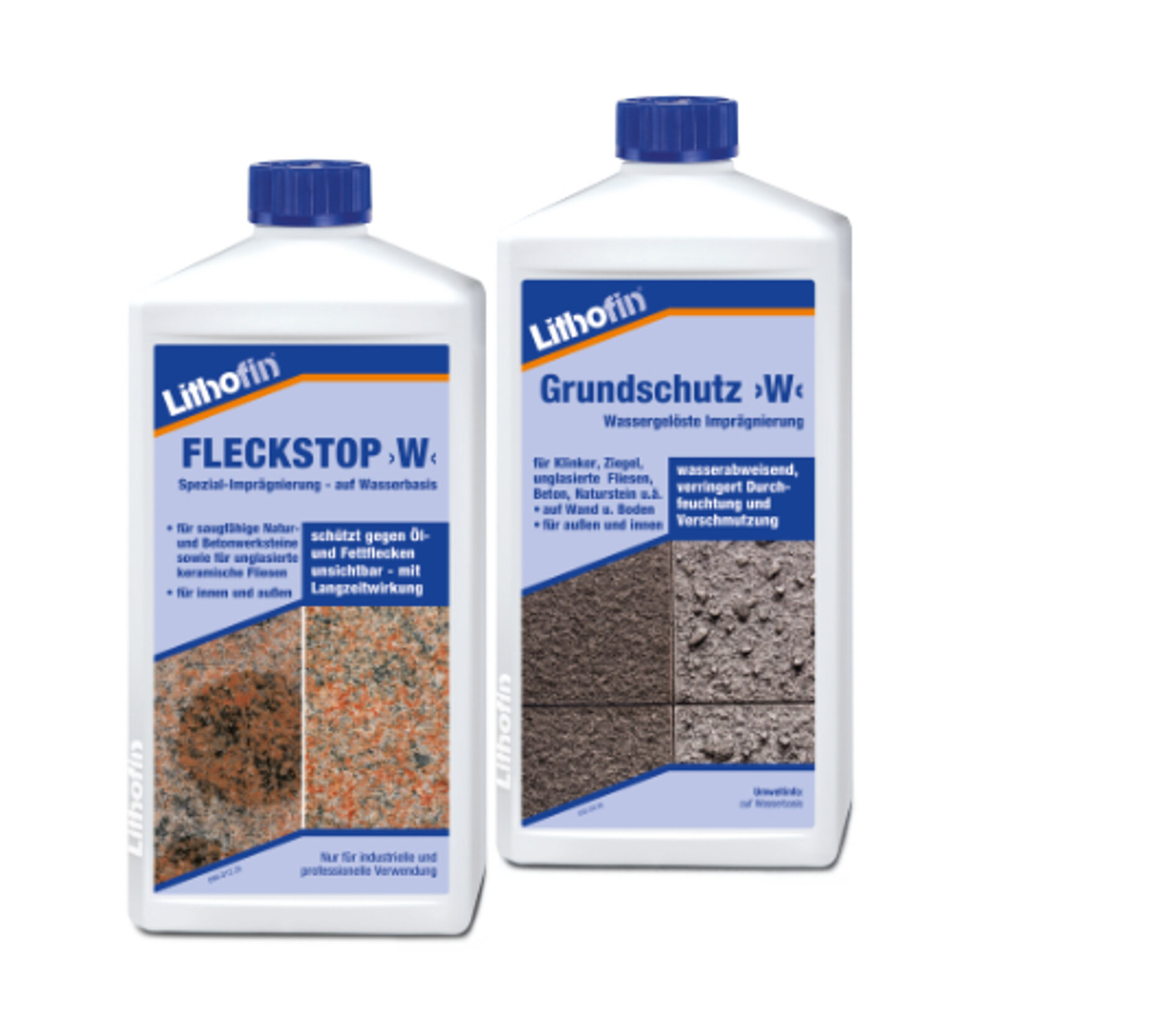 Lithofin KF Grundschutz und Fleckstop Flaschen