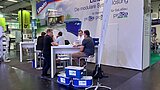 Lithofin Messestand, Messebetrieb Stone+Tec