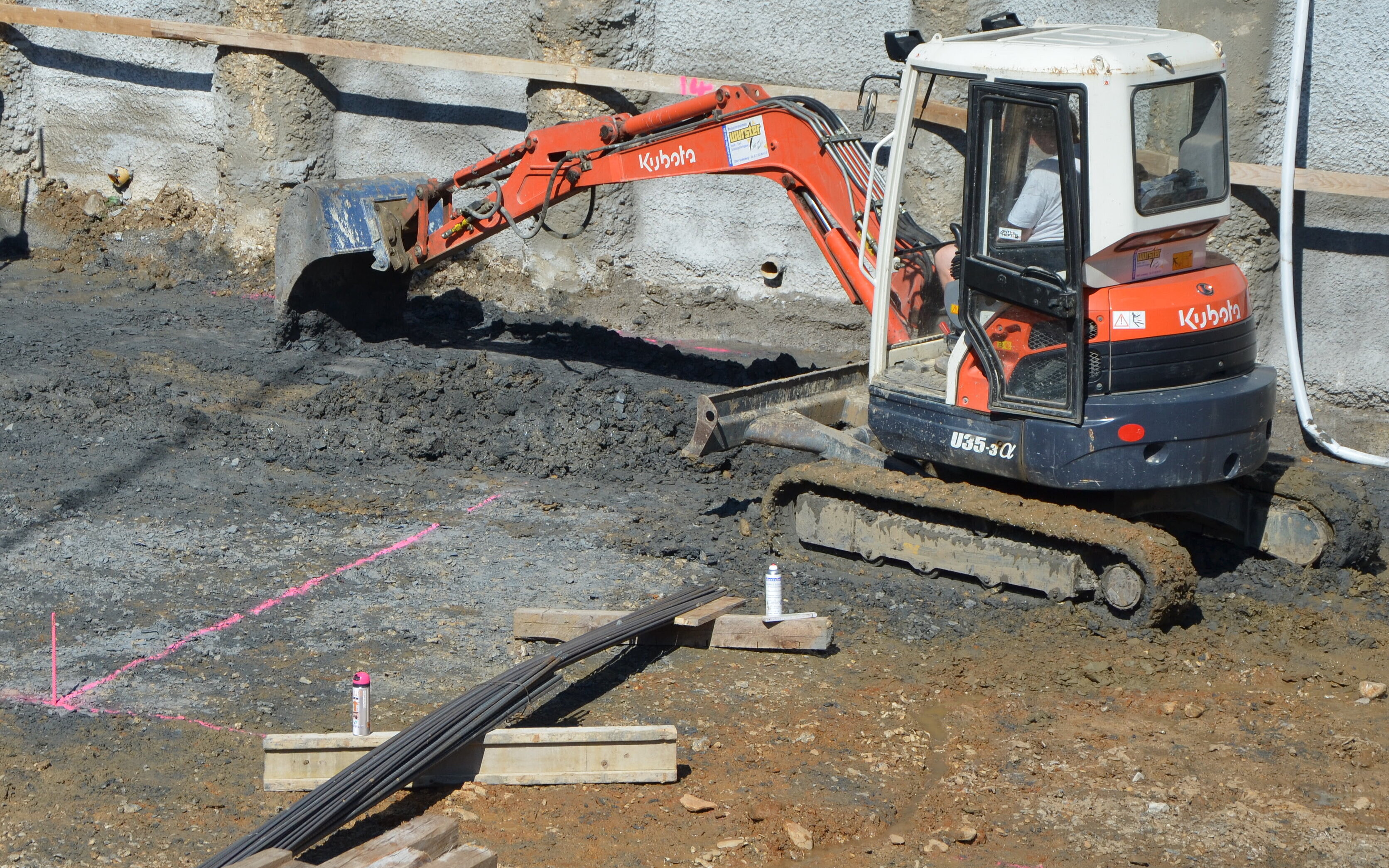 Baustelle Neubau Produktionsgebäude