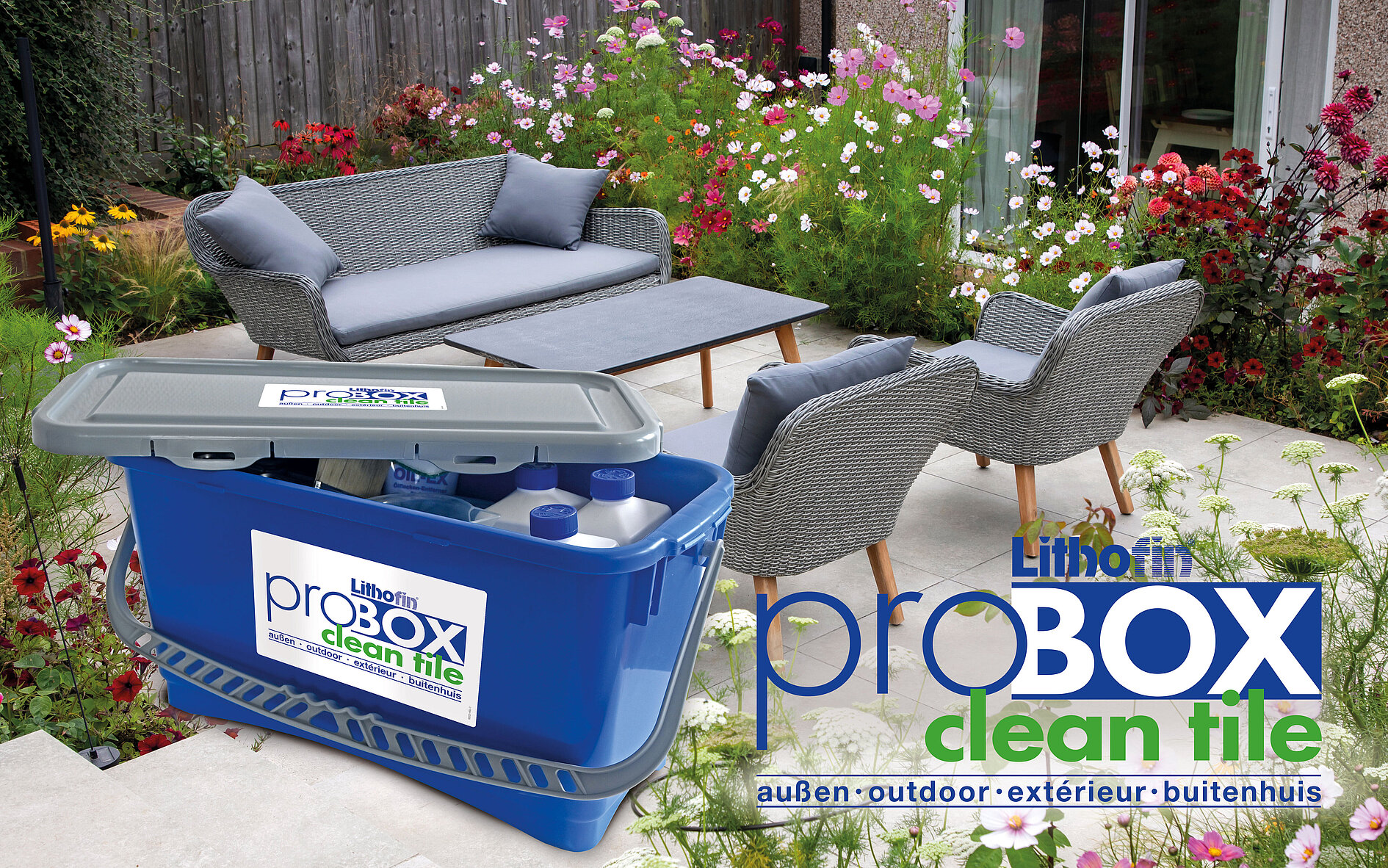 Lithofin ProBox Clean tile aussen vor Terrasse