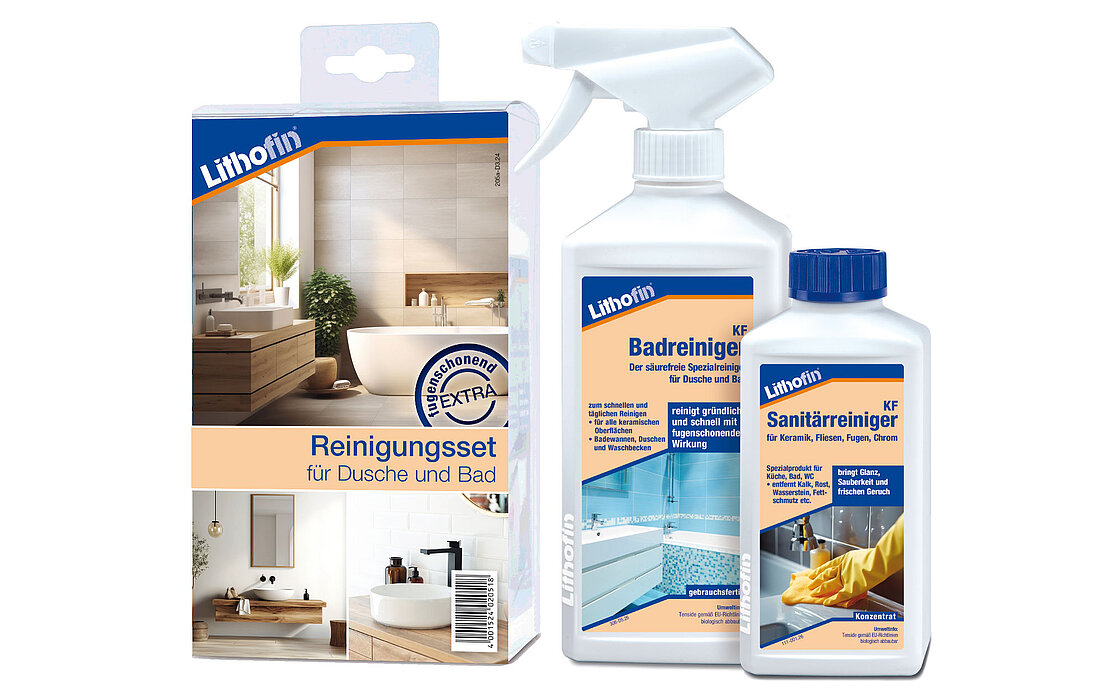 Lithofin Dusche und Bad Pflegeset