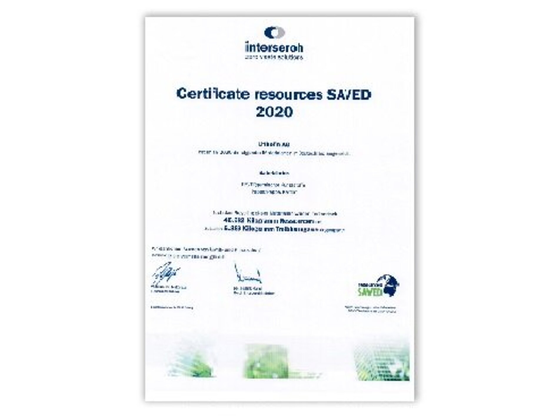 Zertifikat Interseroh Lithofin Lithofin Zertifikat Interseroh