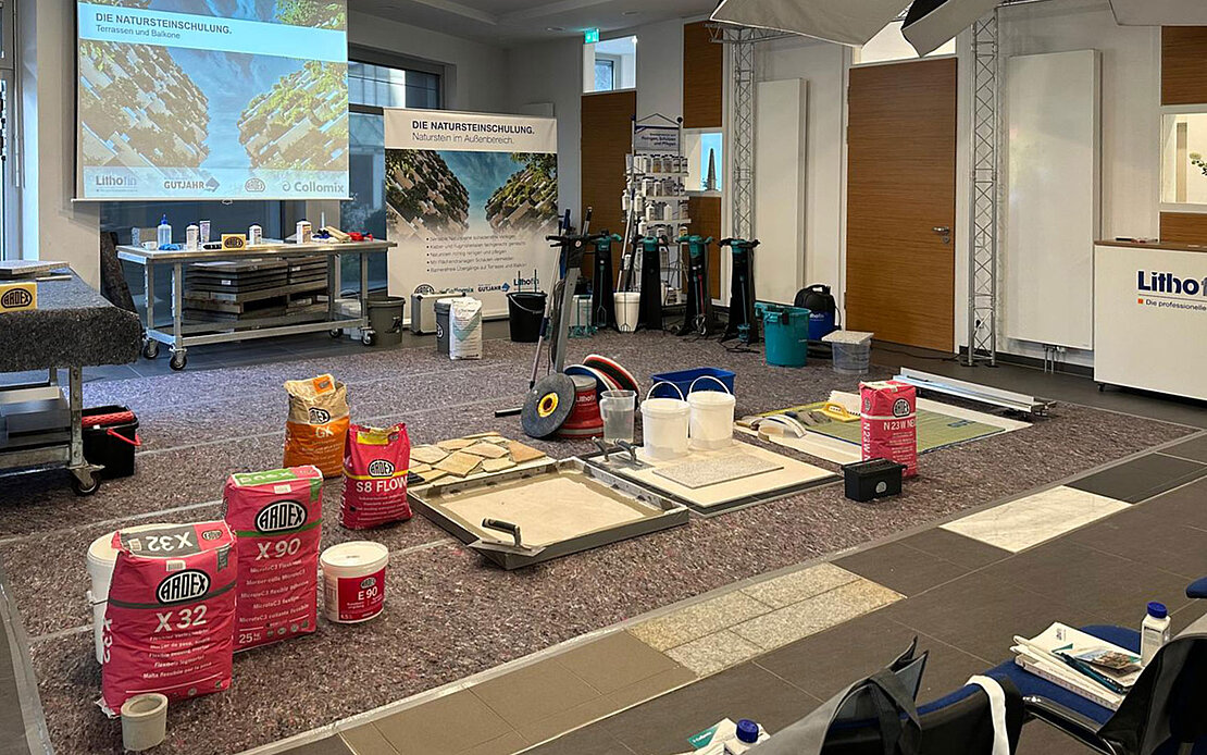Lithofin Schulung Steinbeisschule Aufbau