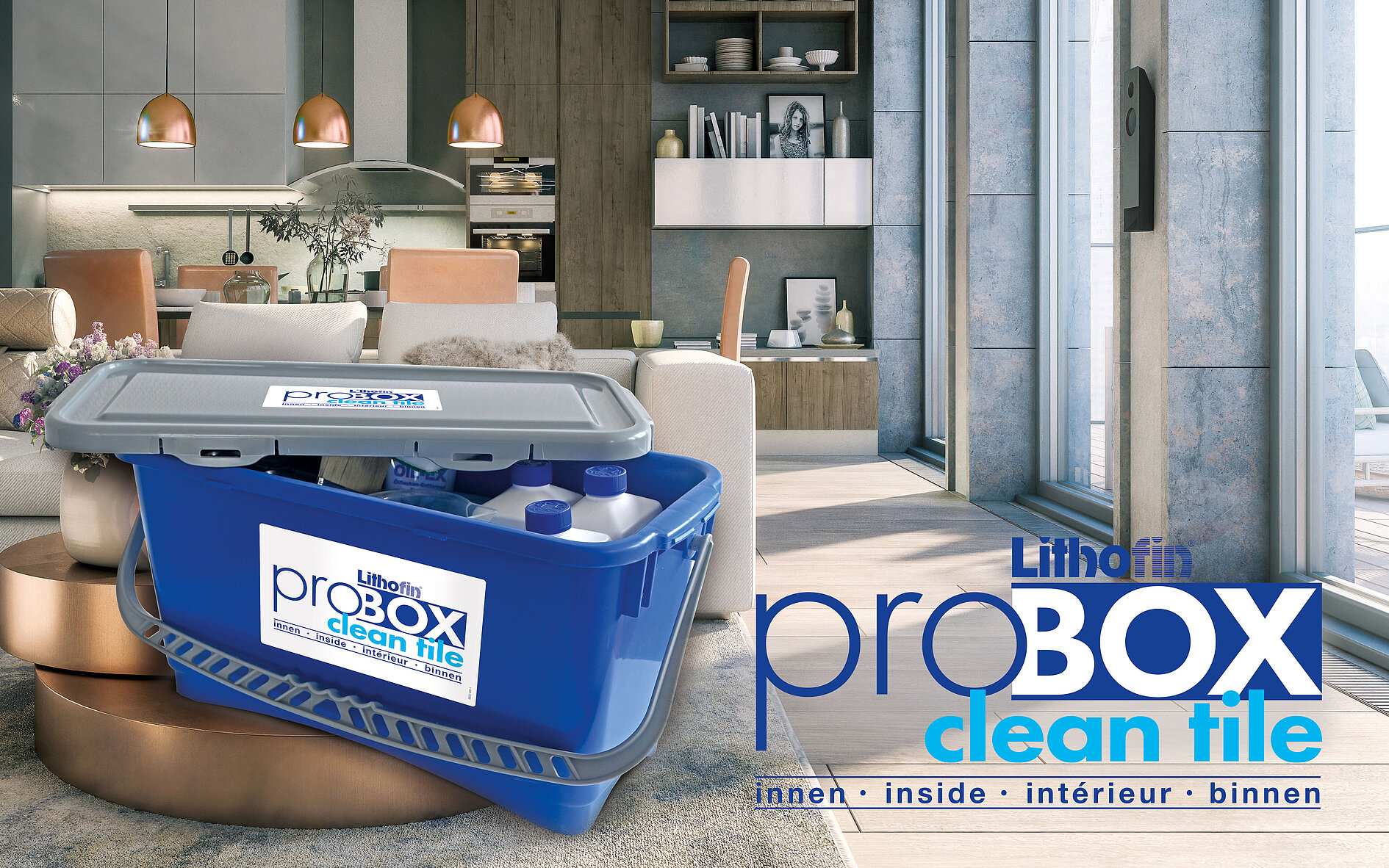 Lithofin ProBox Clean Tile innen Wohnbereich